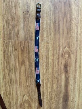 Navy Kids Belt with American Flag/dog Embroidery